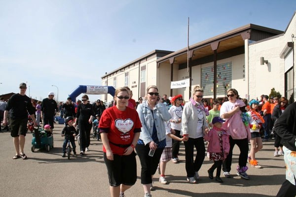 Participants laced up their shoes to take to the streets on May 12 as part of the Lakeland Enerflex MS Walk.