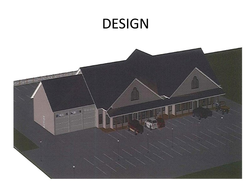 A draft model of the new Community Building was part of the presentation made at the public consultation session hosted by the County of Two Hills.