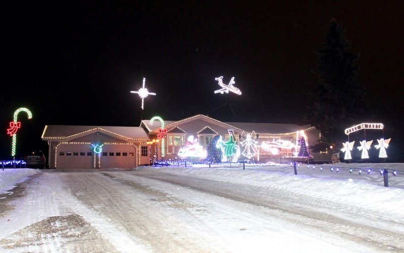 The Mudryk&#8217;s home, located on Highway 881, just north of St. Paul, features over 400,000 Christmas lights in a variety of different displays, all of which have been