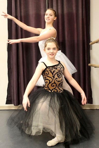 Morgan Gerlinsky, 12, and her 10-year-old sister Jordan (below) will be taking part in the Nutcracker ballet at the Jubilee Auditorium in Edmonton this month.