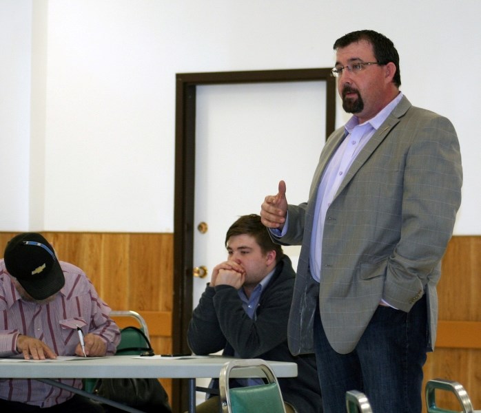 Ian Donovan, the MLA for Little Bow, and agricultural critic for the Wildrose Party, spoke to guests at the Lac La Biche-St. Paul-Two Hills Wildrose Constituency Association