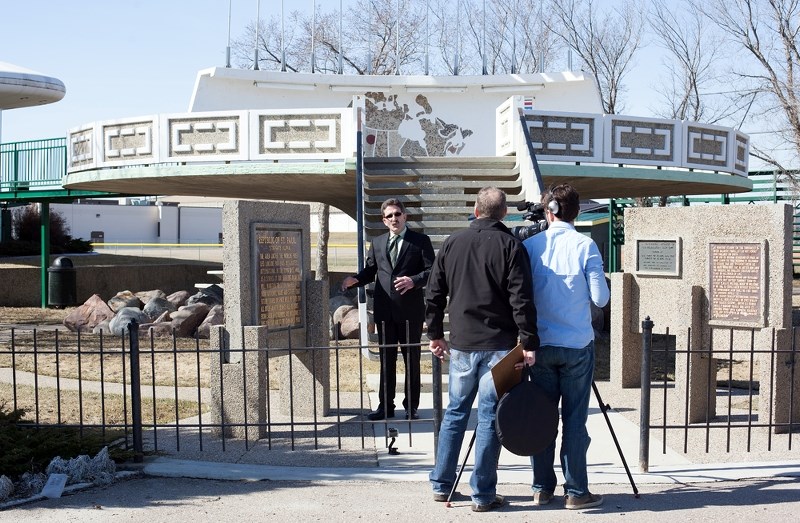 Mayor Glenn Andersen was filmed by crews from Cineplex Entertainment last week. The footage will be used in a pre-show piece to be played in Cineplex movie theatres across