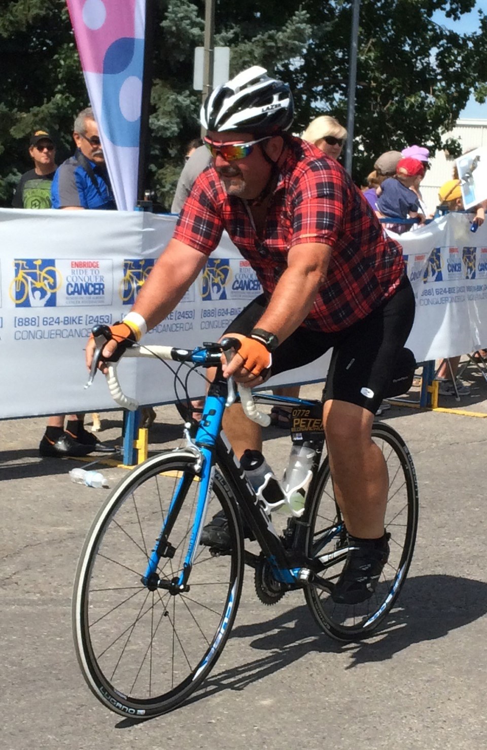 Peter Bednarchuk took on the hills and the valleys as he worked his way through the 2014 Ride to Conquer Cancer.