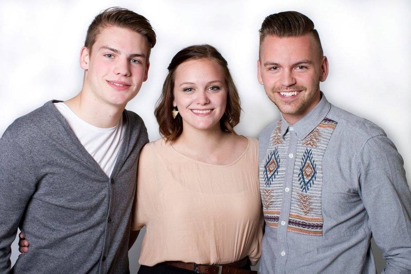 La Famille Blais, made up of Mikael Beaudoin (left), Stephanie Blais, and Justin Blais, will be performing on Radio-Canada&#8217;s &#8220;Un air de famille&#8221; on Sept. 18.
