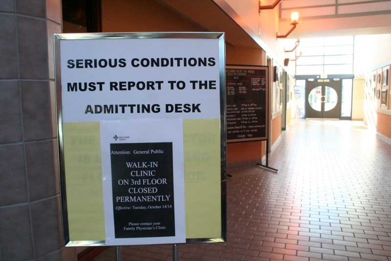 Local residents who stopped by the third floor walk-in clinic at the St. Therese Hospital last week were greeted by a sign stating the clinic was permanently closed.