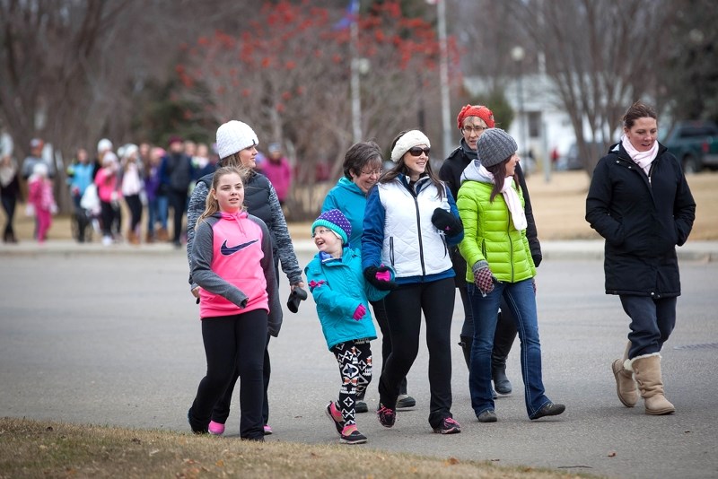 Participants of the first Megan Wolitski Memorial Walk bundled up on Sunday to honour the lives of those lost too soon.