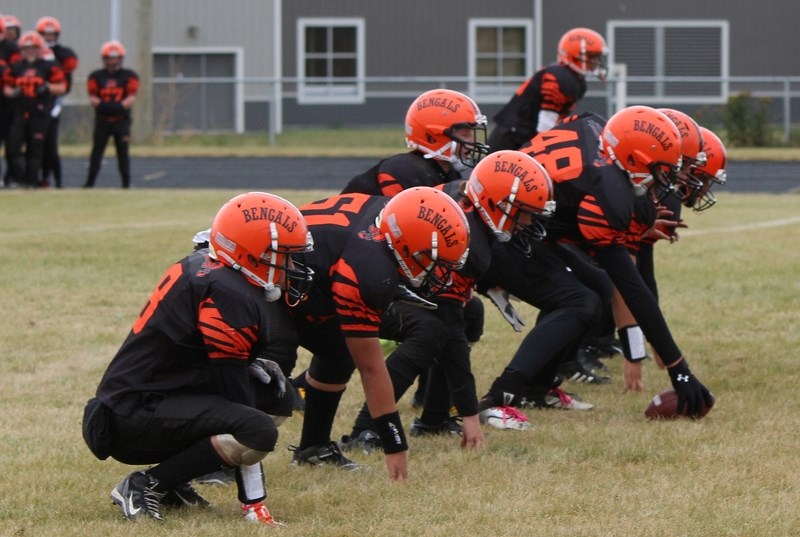 The Bengals&#8217; offence lines up for a play in a photo taken earlier this season.