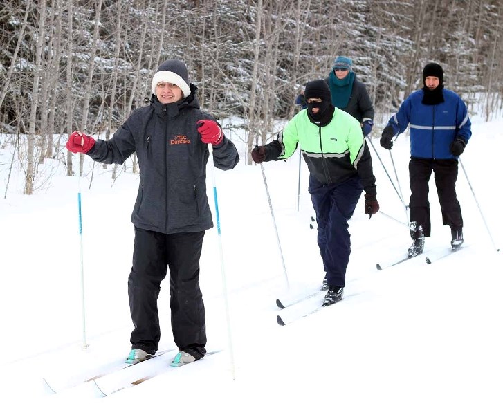 Spirits were high as a group of cross country skiers set out on the Cooknell Trail on Feb. 7.