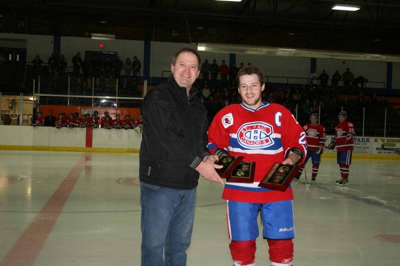 Before the St. Paul Canadiens took to the ice on Feb. 15 for its playoff game against the Lloydminster Bandits, Ted Graling the league president, presented the team&#8217;s