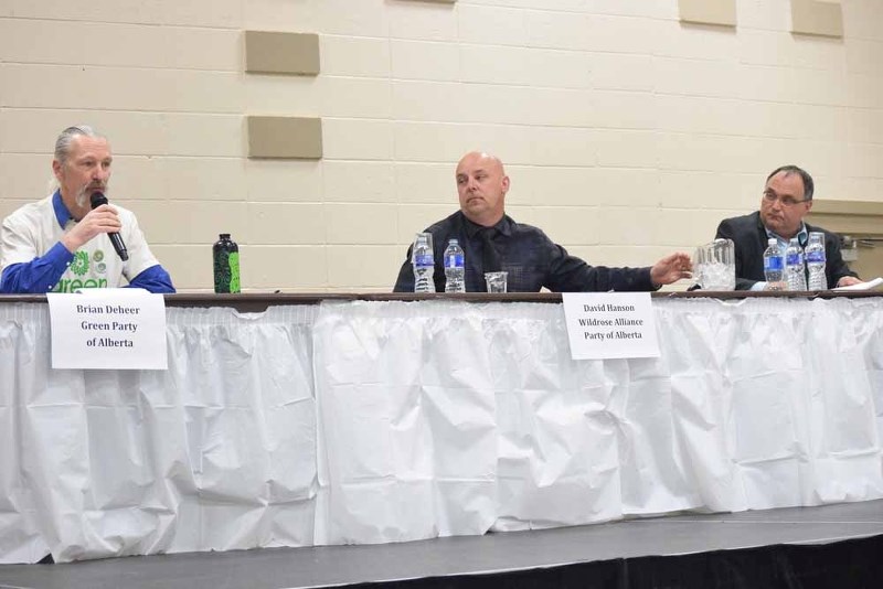 A lively discussion about the issues facing people in the riding of Lac La Biche-St. Paul-Two Hills, and the province of Alberta in general, took place last night, April 27