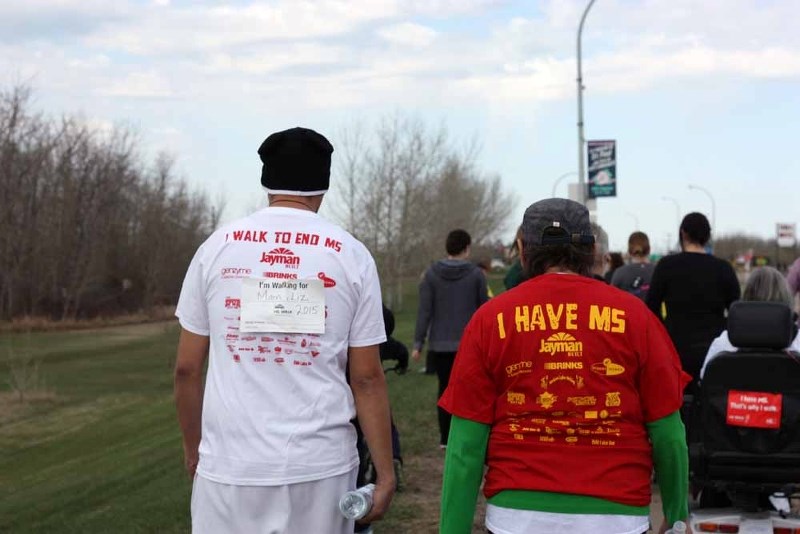 People who have multiple sclerosis (MS) and those that support them attended the MS Walk on Saturday.