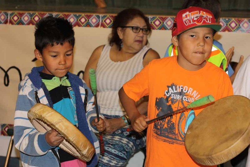 Ronald Sparklingeyes and Damon Sparklingeyes were among the performers at Pakan School&#8217;s celebration of National Aboriginal Day, held June 18 at the school.