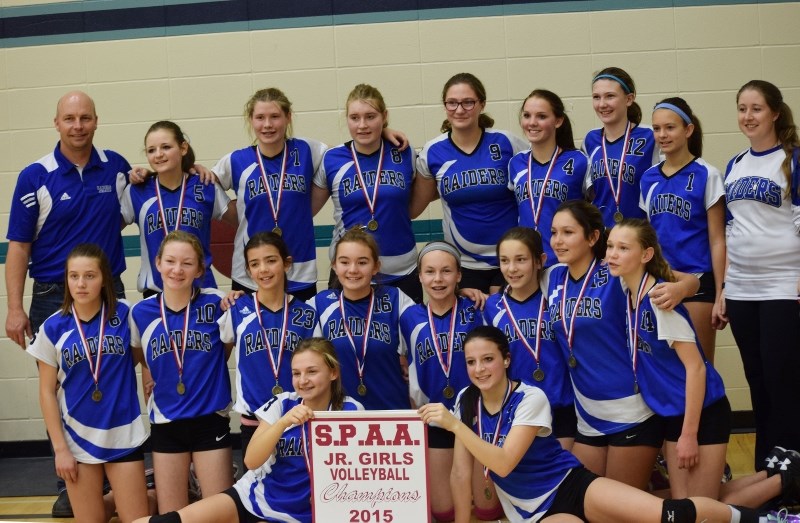 For the second year in a row, the Racette Raiders are the junior girls volleyball SPAA champion.