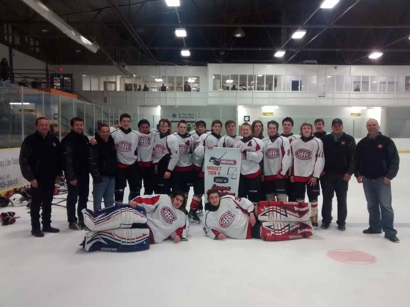 The Midget St. Paul Canadiens had a season to rememer, duriung which they dominated league play, which lead to 7-4 league championship win over the Irma Aces Monday March