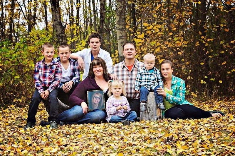 Brittany Corbiere, seen at the picture frame at centre, is remembered as a hero by her family, but also by those who received donations of life-saving organs in the wake of