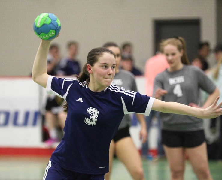 Samantha Weinmeier and the rest of the Mallaig girls handball team had a dominant weekend in Bonnyville for Northeast Alberta handball zones, capturing the banner and heading 