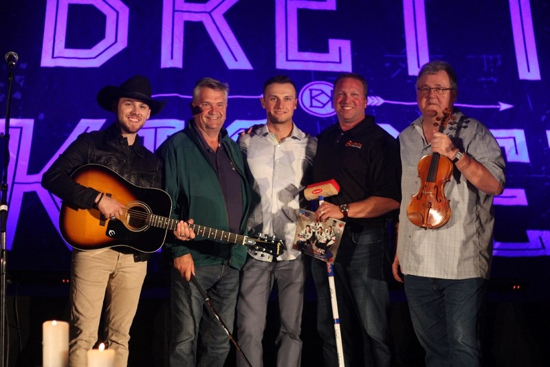 Country music star Brett Kissel invited a few other St. Paul hometown heroes to join him on stage during his appreciation night for his sponsors last Thursday &#8211; long