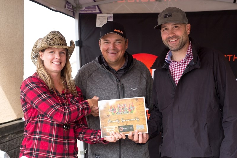 Richard Brodziak and Bryce Balmer made it a repeat victory at this year&#8217;s edition of the St. Paul chili cookoff, with their not-so-secret ingredient being bacon. Judge