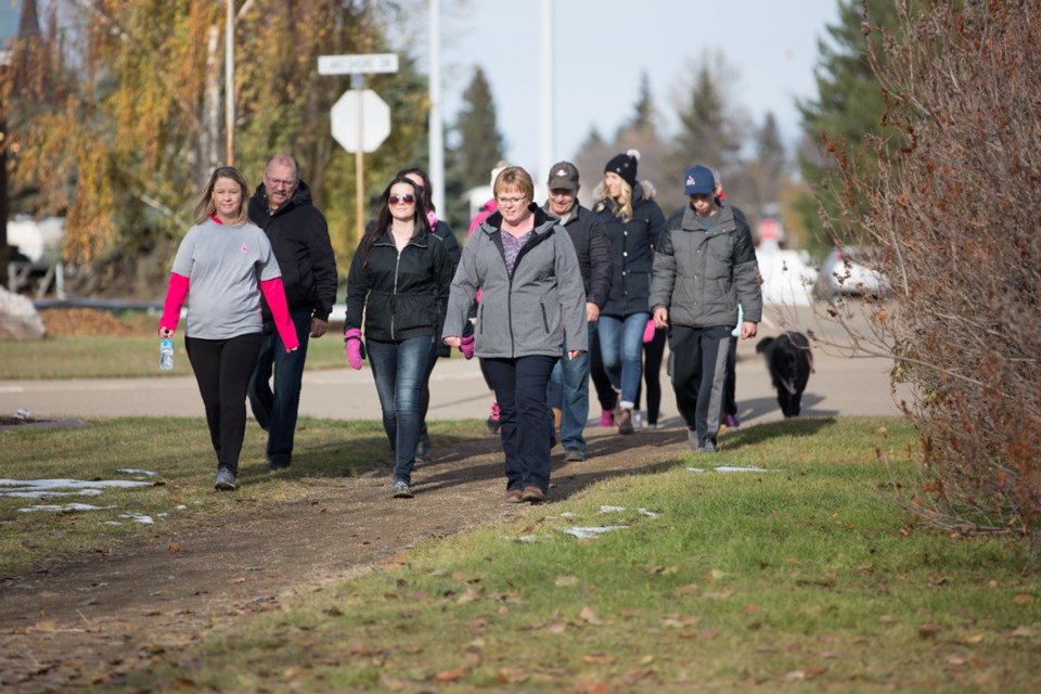 Community members and family members of Megan Wolitski and Maddie Guitard took part in the annual Megan Wolitski walk on Sunday afternoon. The event is open to anyone who