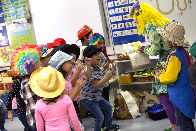 The kids in Pakan School&#8217;s Kindergarten class got a smile-inducing visit and lesson on clowning around from visitor Missy Piper who showed them that clowns can be fun
