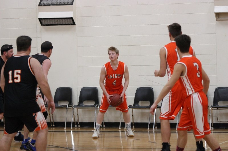 The St. Paul Regional Saints hosted a pair of games on Friday nights between the girls and staff, and the boys and alumni. At the end of the night, the big winner was the St. 