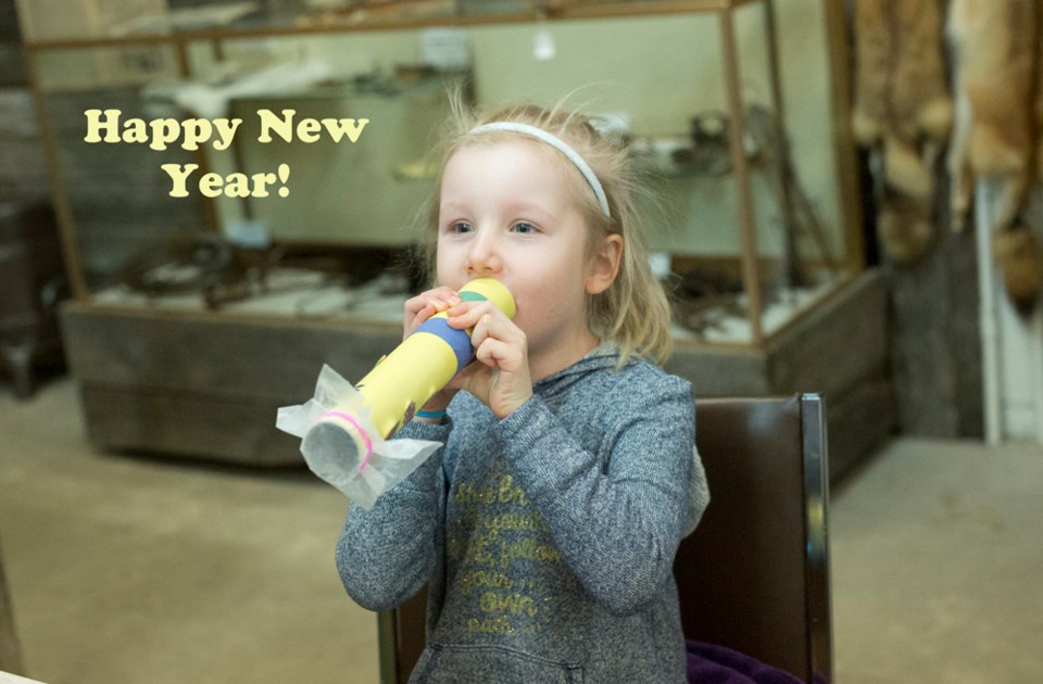 Emma Russell-Deacon, 4, visits the St. Paul Museum on Dec. 29 to make noisemakers during a children&#8217;s activity, in preparation for New Year&#8217;s eve.
