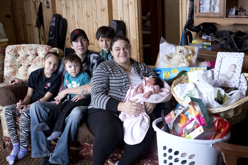 The first baby born at the St. Paul Health Care Centre was the fourth child of Aaron Vallee and Erika Turner. Baby Janika was born on Jan. 4, weighing 9 lbs 12 oz. Pictured