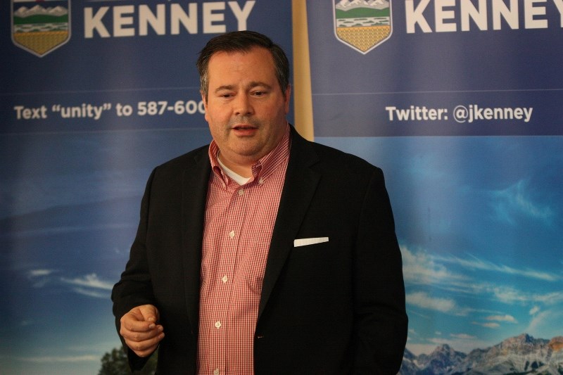Jason Kenney, one of three candidates vying for the leadership of the provincial PC party, was in town to speak to an audience of about 30 on the need to unite the Wildrose