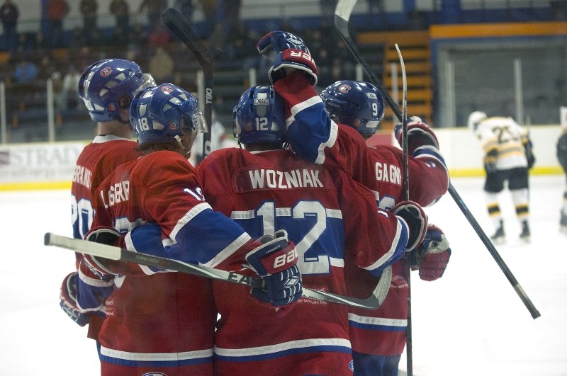 The Canadiens are flying high in the start of the playoffs, leading the Onion Lake Border Chiefs by three games to none in the first round.