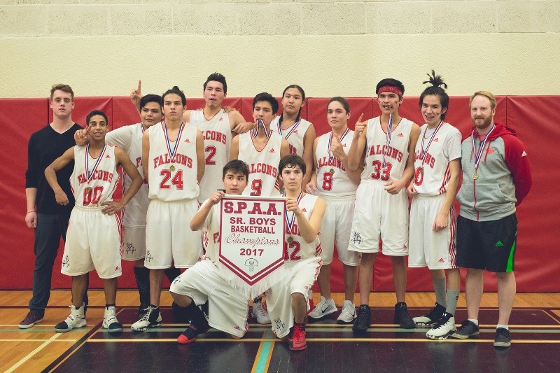 The Ashmont Falcons are this year&#8217;s senior basketball SPAA banner winners.