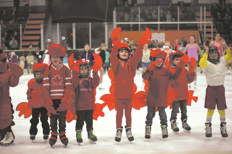 The St. Paul Figure Skating carnival warps up with the grand finale of its show, Summer Vacation, on Sunday afternoon. Pictured is the Canskate Yellow group, which performed