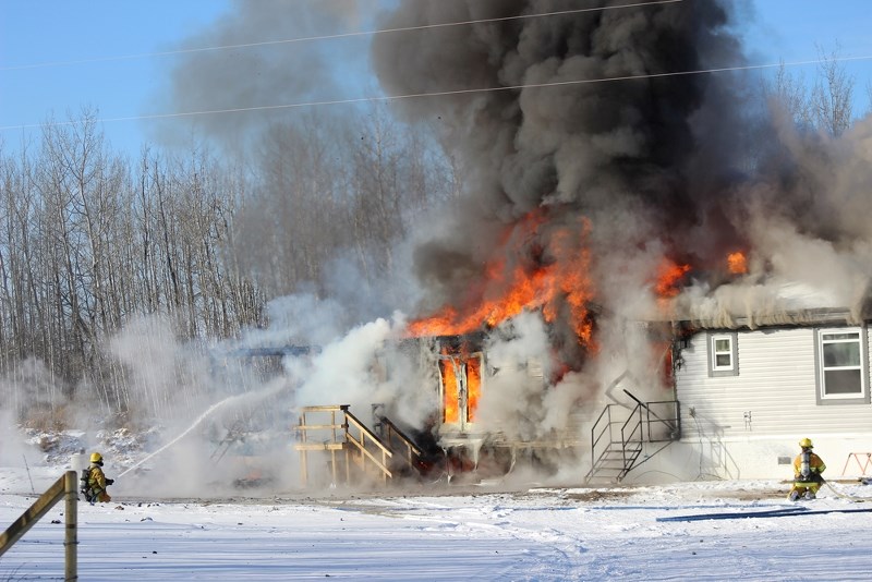 A house fire destroyed a family home earlier this month, near Lac La Biche.