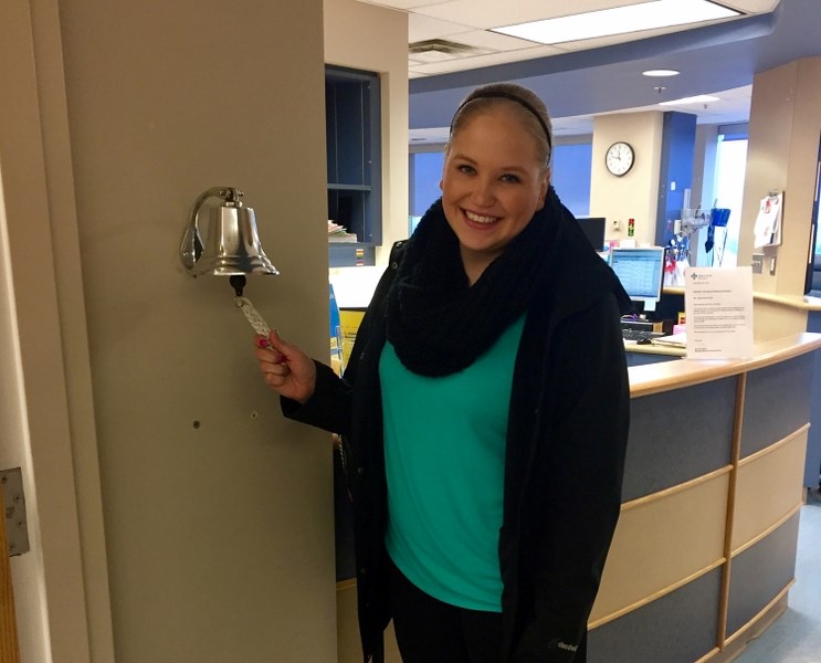 Madi Novakowski was ready to ring the bell at the Cross Cancer Institute to signify when she was done her treatment, a emotional moment for the former St. Paul resident and
