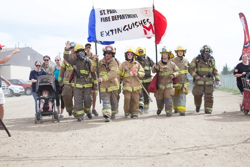 The St. Paul Fire Department is one team that tends to stand out at the Lakeland MS Walk. The group has grown in members over the past three years, and continues to raise