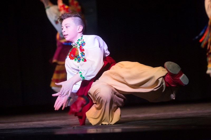 Clayton Lazowski was one of several St. Paul Ukrainian dancers that showed off the incredible skills learned over the past year at the club&#8217;s festival on Saturday, and