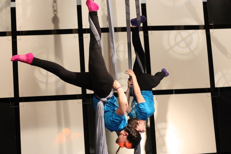 Students from Ecole du Sommet perform some impressive moves up in the air.