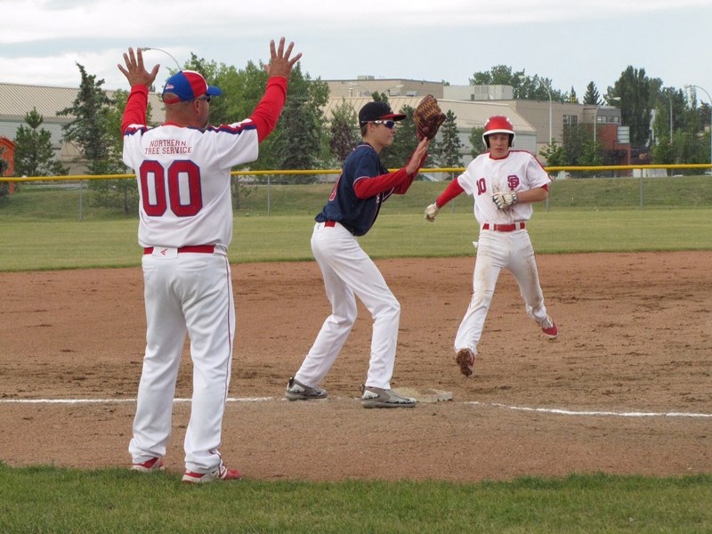 The St. Paul Midget AA Storm will be hosting provincials in St. Paul this weekend. Pictured ia an action shot from a recent game in Edmonton.