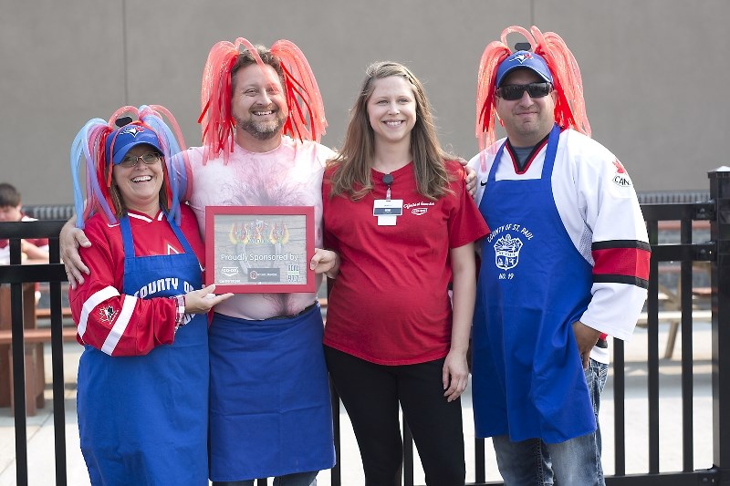 The County of St. Paul shop team won first place in the chili cook-off.