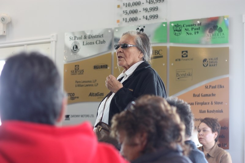 Saddle Lake elder Eva Cardinal was among those who spoke out at a Friday morning meeting in St. Paul, meant to tackle the issue of systemic racism.