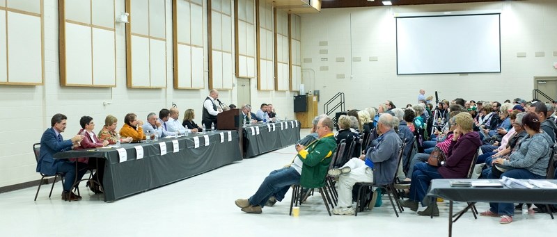 The Town of St. Paul election forum held on Oct. 4 was well attended, with about 300 people taking time to listen to each of the candidates who have put their names forward