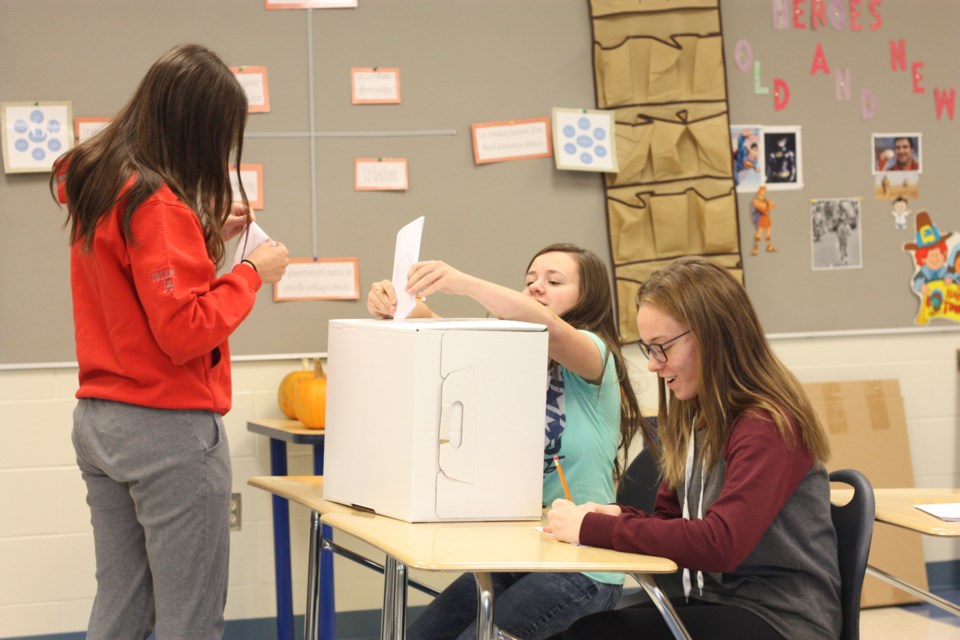 Students in local schools, including Ecole du Sommet, Mallaig and Racette, took part in a Student Vote late last week and yesterday, coinciding with municipal elections.