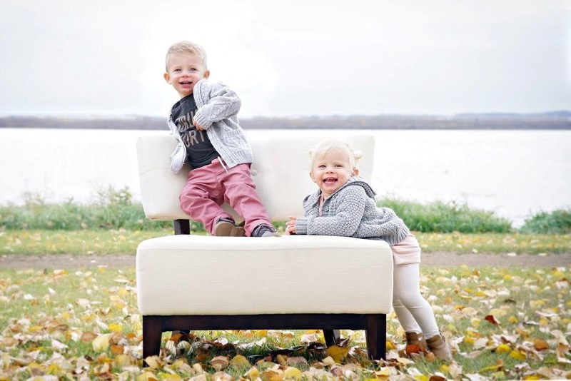Two-year-old Kaybre Yaremchuk (right) is pictured with her twin brother Reiker. Kaybre was recently diagnosed as being profoundly deaf.