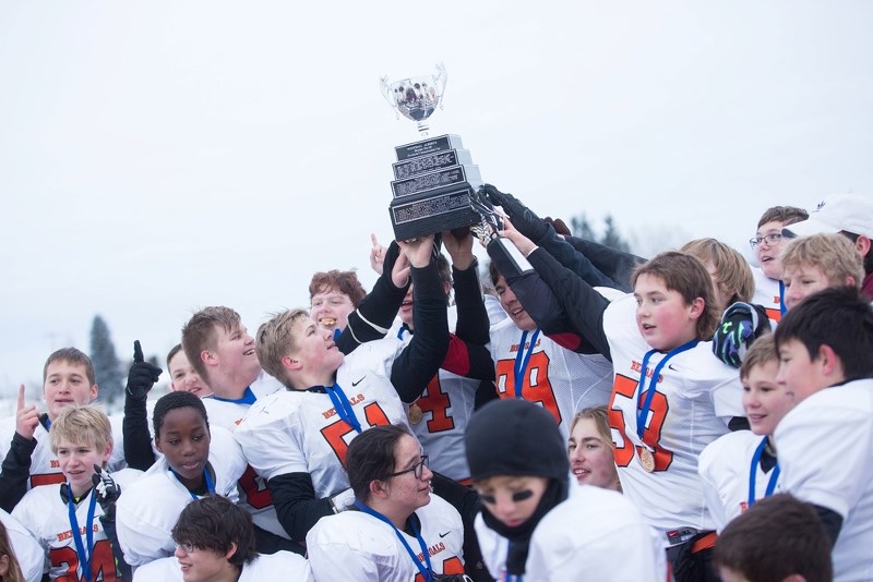 The 2017 St. Paul Bengals are the first team in St. Paul Football&#8217;s history to claim a provincial championship. The Bengals beat the Lacombe Raiders 27-9 on Nov. 18.