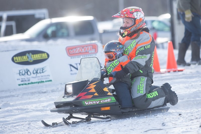Mid-way through the day, some of the smallest drag racers took to the track during the SSRA event, held on Feb. 10 just outside of St. Paul.