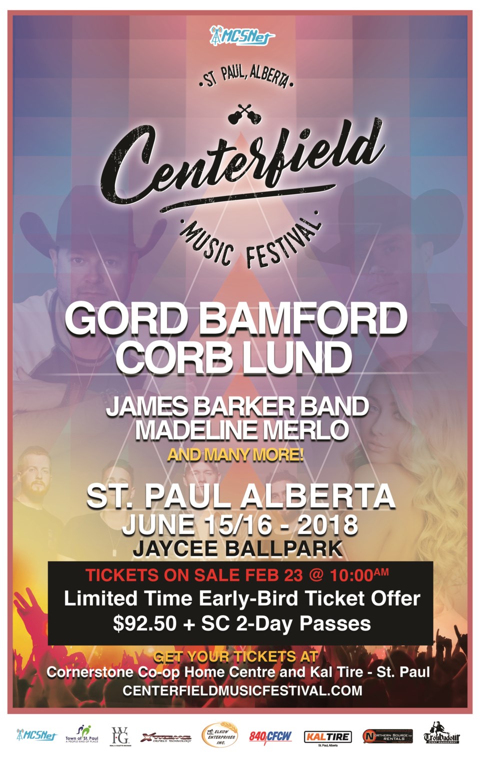 This year&#8217;s Centerfield Music Festival will see a few big country music names come to town over the June 15/16 weekend.