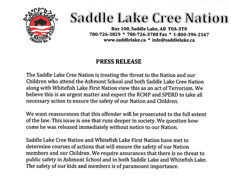 SaddleLakeStatement