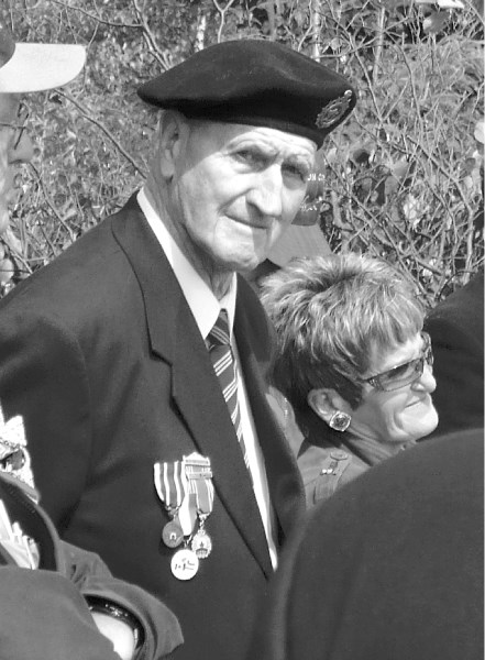 WW II veteran Glen Meyer of Caslan on Remembrance Day.