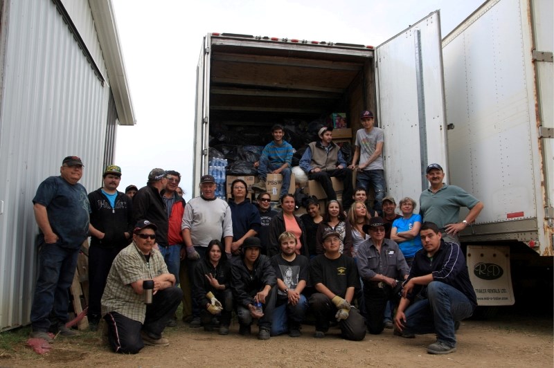 Lac La Biche and Wabasca Job Corps clients spent the last two weeks loading trailers filled with donations for the Slave Lake relief efforts. Each trailer takes 30 workers