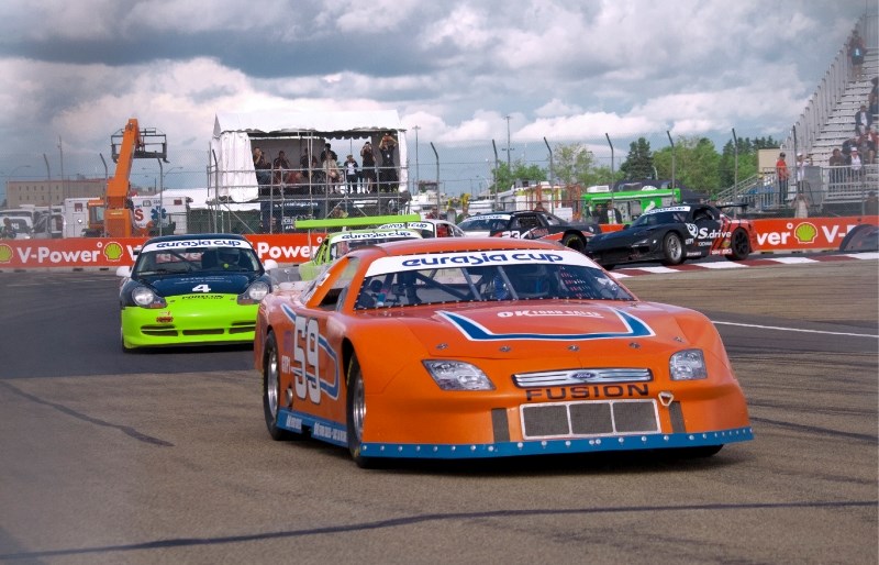 Brad Musat&#8217;s Ford Fusion in the NASCC Eurasia Cup Invitational event at last weekend&#8217;s Edmonton Indy.