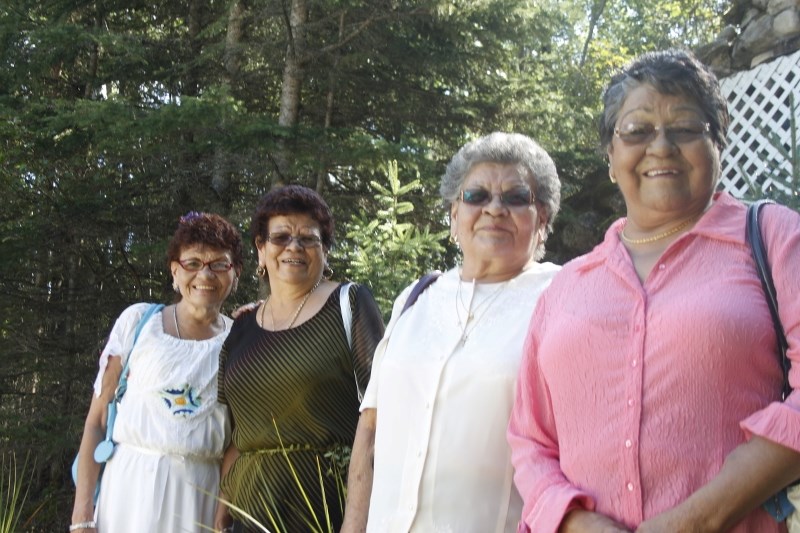The “Golden Girls &#8220;–sisters who have been attending the pilgrimage since they were little girls. From left, Anne Berland, Irene Aujer, Lorraine Laboucane and Alvina